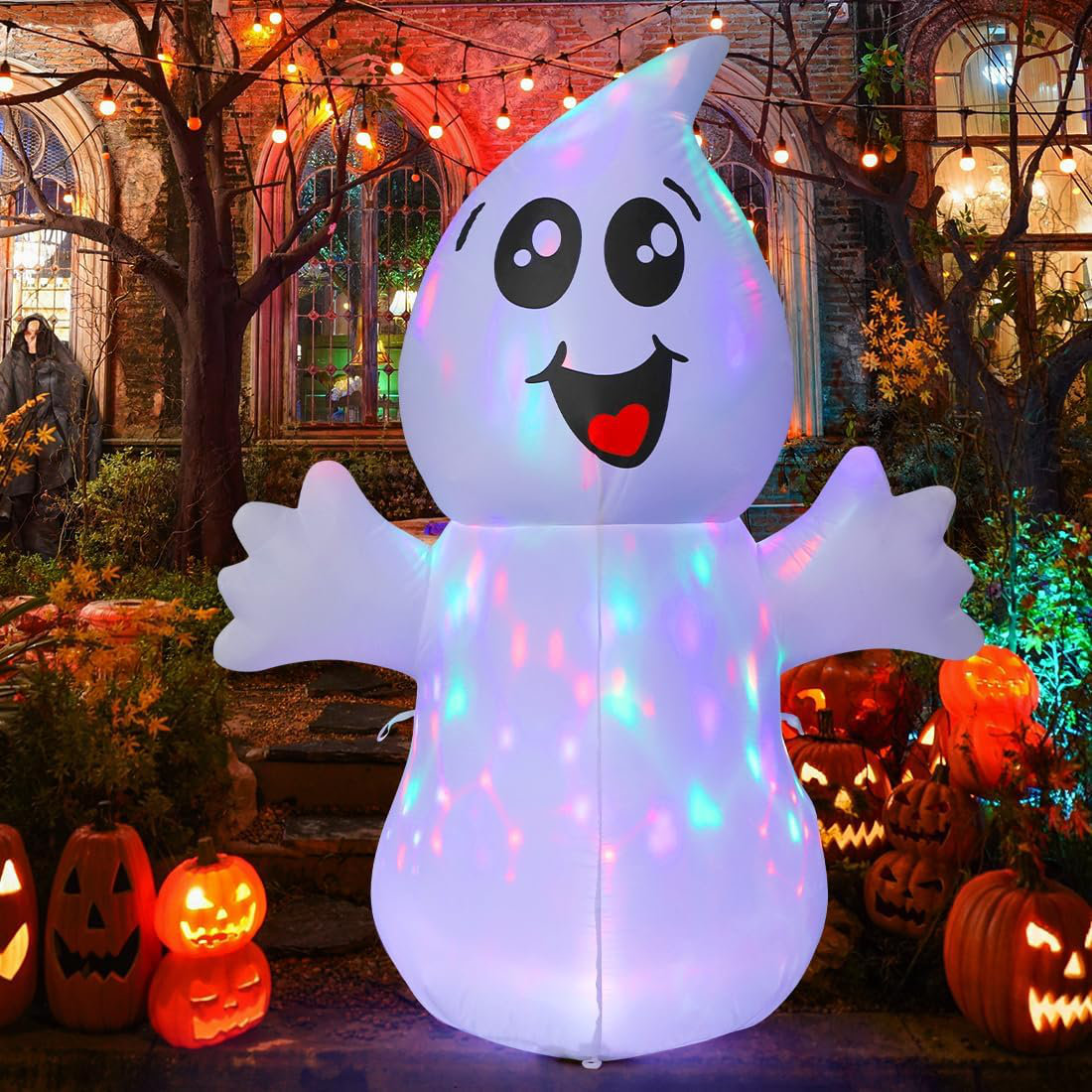 Cute Bright White Friendly Ghost LED popular Night Light Halloween Decor